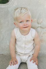 boys tan jumpsuit
