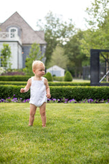 bunnie lou boys overall, boys white overall, boys classic white overall, bunnie lou boys outfit