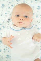 bunnie lou boys one piece, baby boy classic bubble, boys bubble with peter pan collar, bunnie lou