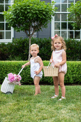 bunnie lou boys overall, bunnie lou soft pink ruffle collar bubble, bunnie lou baby clothes