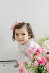 girls rose floral ruffle collar dress