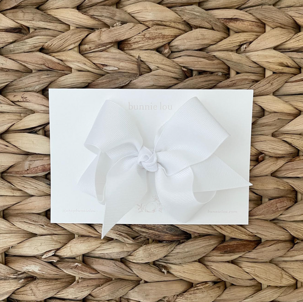 classic white grosgrain bow